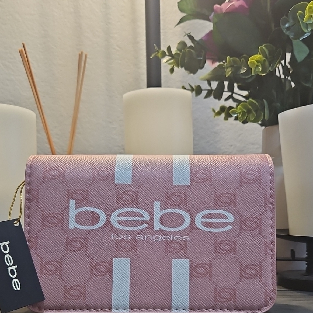 Bebe Blush Pink Crossbody with Los Angeles Bebe Logo